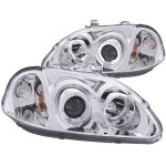 1998 Honda Civic Clear Projector Headlights with Halo