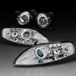1993 Lexus SC300 Clear High Beam and CCFL Halo Projector Headlights Set