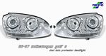 2009 VW Rabbit Depo Clear Dual Halo Projector Headlights