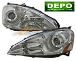 Acura RSX 2005-2006 Depo Clear Projector Headlights