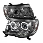 2007 Toyota Tacoma Smoked CCFL Halo Projector Headlights with LED