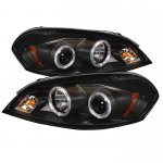 2010 Chevy Impala Black CCFL Halo Projector Headlights