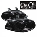 1998 Honda Civic Smoked Dual Halo Projector Headlights