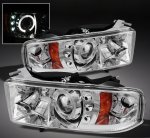 2001 Dodge Ram 2500 Sport Clear Halo Projector Headlights with LED