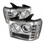 2011 GMC Sierra Clear CCFL Halo Projector Headlights with LED