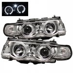 BMW 7 Series 1999-2001 Clear Dual Halo Projector Headlights