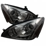 2003 Honda Accord Smoked Halo Projector Headlights with LED DRL