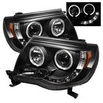 2007 Toyota Tacoma Black Dual Halo Projector Headlights LED DRL