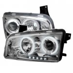 2010 Dodge Charger Clear CCFL Halo Projector Headlights