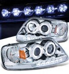 1998 Ford Expedition Clear Halo Projector Headlights with LED