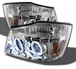 2005 Nissan Titan Clear CCFL Halo Projector Headlights with LED