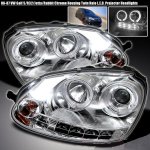 2006 VW Rabbit Clear Halo Projector Headlights with LED Daytime Running Lights