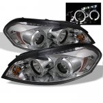 2006 Chevy Monte Carlo Clear Dual Halo Projector Headlights with LED