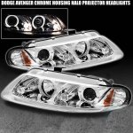 1998 Dodge Avenger Clear Dual Halo Projector Headlights with Integrated LED