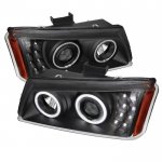 2004 Chevy Avalanche Black Projector Headlights CCFL Halo LED
