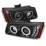 2006 Chevy Avalanche Black Projector Headlights CCFL Halo LED