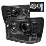 2007 GMC Sierra 2500HD Smoked Dual Halo Projector Headlights with LED