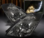 Nissan 350Z 2003-2005 Smoked HID Projector Headlights with LED DRL