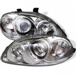 1998 Honda Civic Clear Halo Projector Headlights