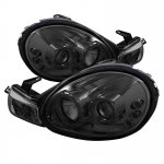 2002 Dodge Neon Smoked Dual Halo Projector Headlights