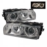 2001 BMW 7 Series Clear Dual Halo Projector Headlights