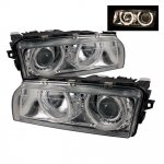 2000 BMW 7 Series Clear Dual Halo Projector Headlights