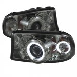 2000 Dodge Dakota Smoked CCFL Halo Projector Headlights