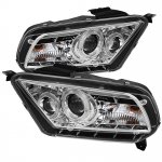 2010 Ford Mustang Clear Halo Projector Headlights with LED