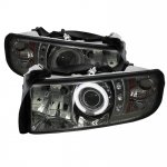 1997 Dodge Ram 3500 Smoked CCFL Halo Projector Headlights with LED