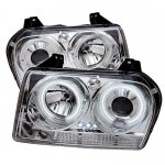 2007 Chrysler 300 Clear CCFL Halo Projector Headlights with LED