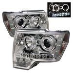 2012 Ford F150 Clear Dual Halo Projector Headlights LED DRL