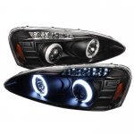 2006 Pontiac Grand Prix Black CCFL Halo Projector Headlights with LED