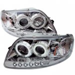 1998 Ford F150 Clear CCFL Halo Projector Headlights with LED