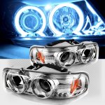 2002 GMC Sierra Denali Clear CCFL Halo Projector Headlights with LED