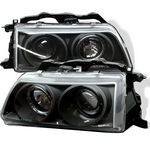 Honda Civic 1990-1991 JDM Black Halo Projector Headlights