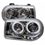 2010 Chrysler 300C Clear CCFL Halo Projector Headlights with LED