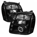 2008 GMC Yukon Black CCFL Halo Projector Headlights with LED