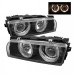 2001 BMW 7 Series Black Dual Halo Projector Headlights