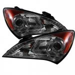 Hyundai Genesis 2010-2012 Smoked Halo Projector Headlights with LED