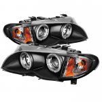 2005 BMW E46 Sedan 3 Series Black Halo Projector Headlights