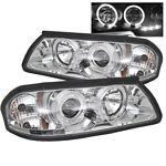 2002 Chevy Impala Clear Dual Halo Projector Headlights with Integrated LED