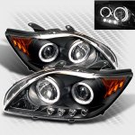 Scion tC 2005-2007 Black Dual Halo Projector Headlights with LED