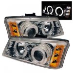 2006 Chevy Avalanche Clear Dual Halo Projector Headlights with LED