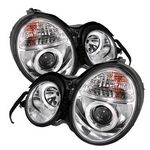 Mercedes Benz E Class 1996-1999 Clear Dual Halo Projector Headlights