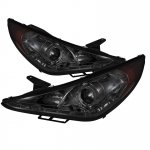 Hyundai Sonata 2011-2012 Smoked Halo Projector Headlights with LED