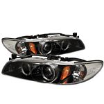 1999 Pontiac Grand Prix Black Dual Halo Projector Headlights with Integrated LED