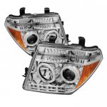 2008 Nissan Frontier Clear CCFL Halo Projector Headlights with LED