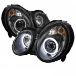 2002 Mercedes Benz CLK Black CCFL Halo Projector Headlights