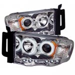 2003 Dodge Ram 2500 Clear CCFL Halo Projector Headlights with LED