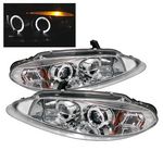 2003 Dodge Intrepid Clear Dual Halo Projector Headlights with Integrated LED